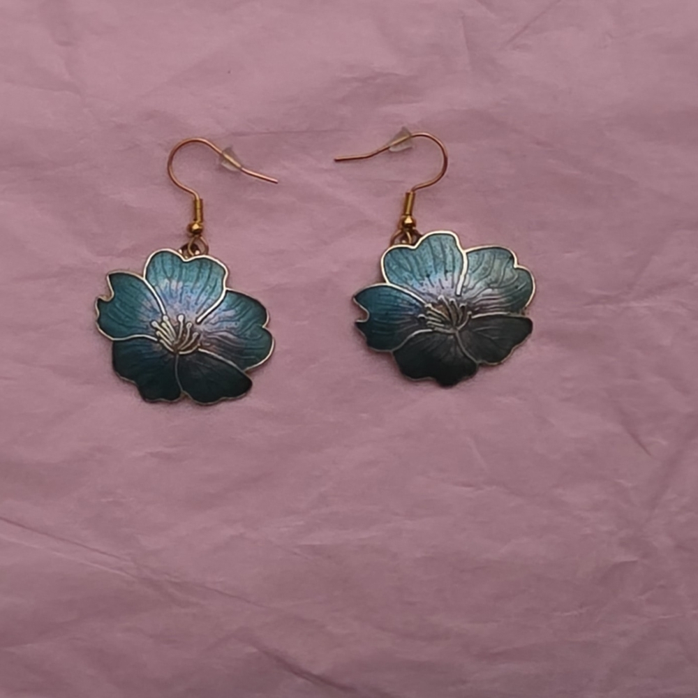 Vintage Cloisonne Earrings